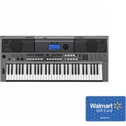 Angle View: Yamaha PSR Series PSR-E443 61-Key Portable Keyboard with 755 Voices and 200 Styles with $15 Gift Card