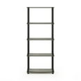 thumbnail image 5 of Furinno Turn-S-Tube 5-Tier Multipurpose Shelf Display Rack with Square Tubes, French Oak Grey/Black, 5 of 5