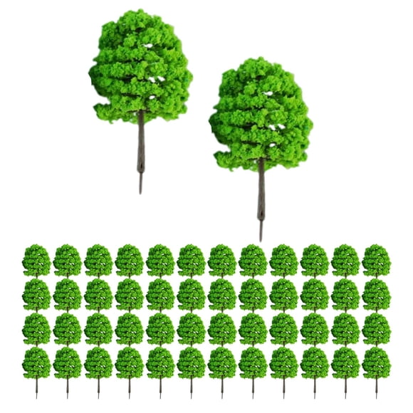 segolike 50 Pieces Simulation 1:100 Miniature Tree, Green Scenery, for DIY Crafts Railway D