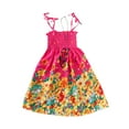 thumbnail image 1 of Birdeem Vêtements Maman et Moi Robe à Bretelles Arc-en-Ciel Boho Plage Robes Mère-Fille Style Familial Contient Collier Cadeau, 1 of 7