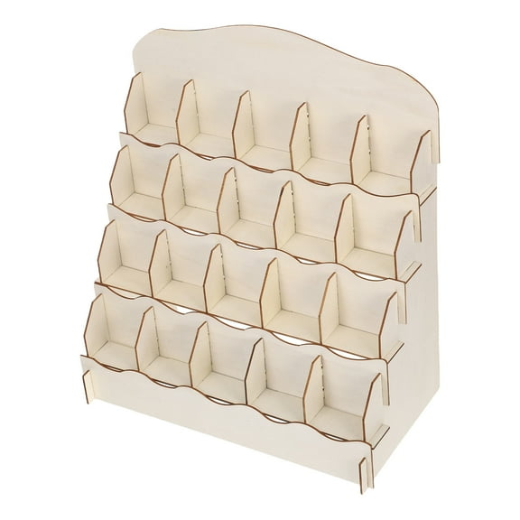 RENACLIPY Sturdy Natural Wood Shelf for Figurines and Cards, DIY Decorative