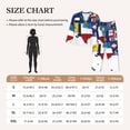 thumbnail image 4 of Rateoe The Map Of United States Pattern Womens Pajamas Set Long Sleeve Sleepwear Button Down Nightwear Soft Cotton Pj Lounge Sets-, 4 of 7