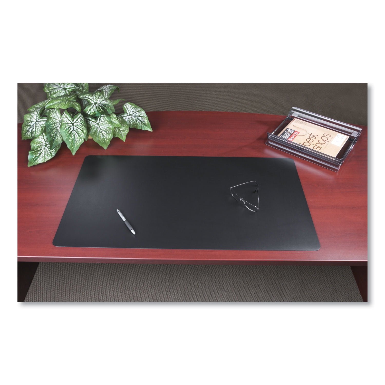 Artistic Rhinolin II Desk Pad with Microban, 36 x 24, Black