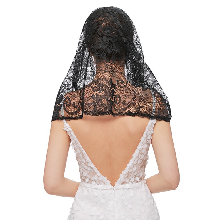 Pamor for Infinity Church Veil Floral Latin Mass for Head Covering