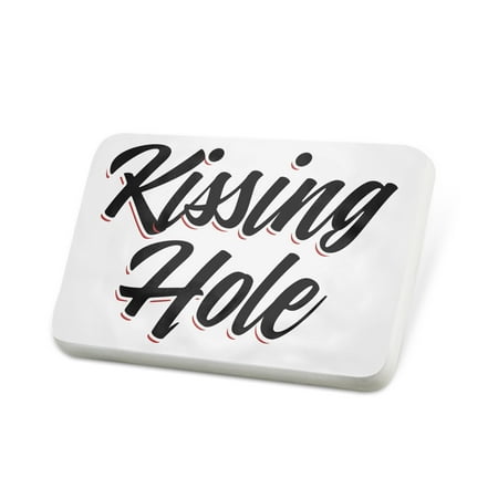 Porcelein Pin Vintage Lettering Kissing Hole Lapel Badge – NEONBLOND
