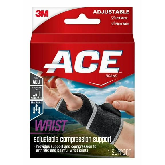 Ace Wrist Support Comfortable Braces, One Size, #3966 - 1 Ea