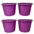 thumbnail image 1 of Homz 17-Gal Indoor Outdoor Storage Bucket w/Rope Handles, Orchid (4 Pack), 1 of 9