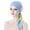 Dye-Blue Green, variant on Women Head Scarf Pre Tied Chemo Caps Slip on Turban Headwear Cancer Head Wraps Beanie Hat Bandana