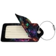 thumbnail image 2 of Honeii Futuristic Cat Warrior Print Leather Luggage Tag for Suitcases,ID Tags,Bag Tags for Luggage,Functional Travel Tag-4 PCS, 2 of 5