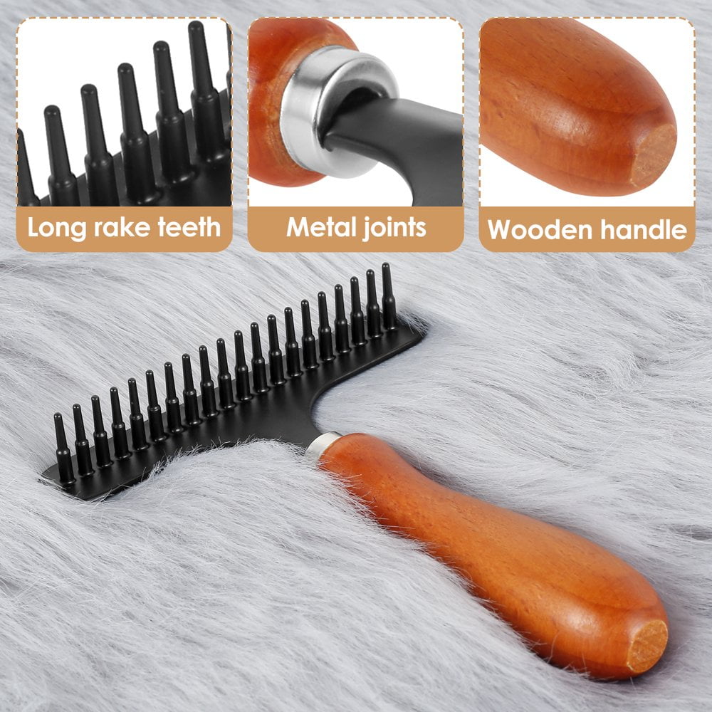 Râteau Pour Tapis - Grattoir Avec Manche Long Réglable,Enleve