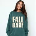 thumbnail image 2 of Fall Babe Distressed - Women's Garment Dyed Graphic Sweatshirt, 2 of 17