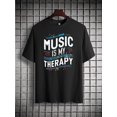 thumbnail image 2 of Classic Crew Neck Cotton T-Shirt - Soft Non-Stretch Fabric, Alphabets Pattern, Casual Versatile Top for Men and Youth - Perfect for Summer and Spring, 2 of 8