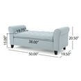 thumbnail image 2 of Charlemagne Rolled Arm Fabric Storage Ottoman Bench, Light Sky, 2 of 7