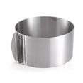 thumbnail image 1 of Aro para tartas ajustable - acero inoxidable - clips de fijación - molde desarmable resistente, ideal para creaciones de tartas, plata mate Namotu ZH-048, 1 of 7