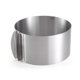 thumbnail image 1 of Aro para tartas ajustable - acero inoxidable - clips de fijación - molde desarmable resistente, ideal para creaciones de tartas, plata mate Adepaton ZH-048, 1 of 7