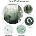 thumbnail image 6 of Accnicc Green Misty Forest Shower Curtain Set Ombre Sage Green White Waterproof Fabric Nature Tree Mountain Woodland Decorative Bathroom Bath Curtain Decor (72'' × 72'', Green), 6 of 8