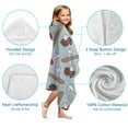 thumbnail image 7 of Blue Baseball Gear Pattern Hooded Bath Towel，60"x35" for Ages 3 To 12 Kids, Quick Dry Lightweight Soft Microfiber Hood Beach Towel Cover Up for Kids, 7 of 7