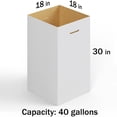 thumbnail image 2 of 10 Pack Corrugated Cardboard Trash & Recycling Containers, 40-Gallon Capacity – Includes 10 Liners, Heavy-Duty Pop-Up Disposable Bins for Events & Parties, 2 of 8