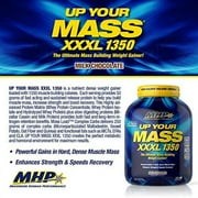Maximum Human Performance MHP UYM XXXL 1350 Mass Building Weight Gainer, Muscle Mass Gains, w/50g Protein, High Calories, 11g BCAAs, Leucine, French Vanilla Creme, 16 Servings