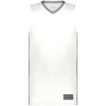 thumbnail image 1 of Augusta Sportswear Men's Standard Match-Up Basbketball Jersey, White/Graphite, Small, 1 of 6