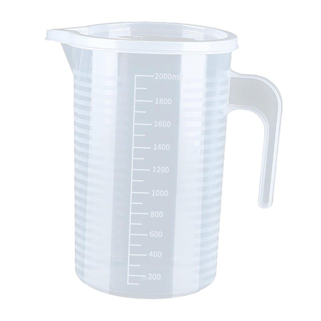 Taza medidora para hornear, herramienta multifuncional para cocinar, cocina, hornear, restaurante, medidas precisas, mango portátil con escala 2000ml