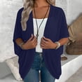 thumbnail image 4 of Women's Casual Knitted Cardigan Open Front Long Sleeve Tops Outerwear Loose Fit Coat For Daily Wear Sweater Jackets, 4 of 8