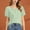Mint Green, variant on jjayotai Plus Size Womens Summer Tops Asymmetrical Button Short Sleeve Shirts Loose Fitted Tie Waist Tops Trendy Casual Vacation Blouse