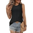 thumbnail image 2 of Tank Tops for Women Sleeveless Eyelet Shirts Black XXL, 2 of 7