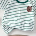 thumbnail image 4 of KPOPLK Toddler Baby Boy Summer Clothes Fashion Print Short Sleeve T-Shirt Tee Tops Casual Infant Tee(6-12 Months,Dark Green), 4 of 4