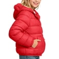 thumbnail image 6 of KyCheLot Boys' Girls' Zip up Jacket Solid Color Long Sleeve Hooded Outerwear Kids Windproof Thermal Winter Coats, 6 of 7