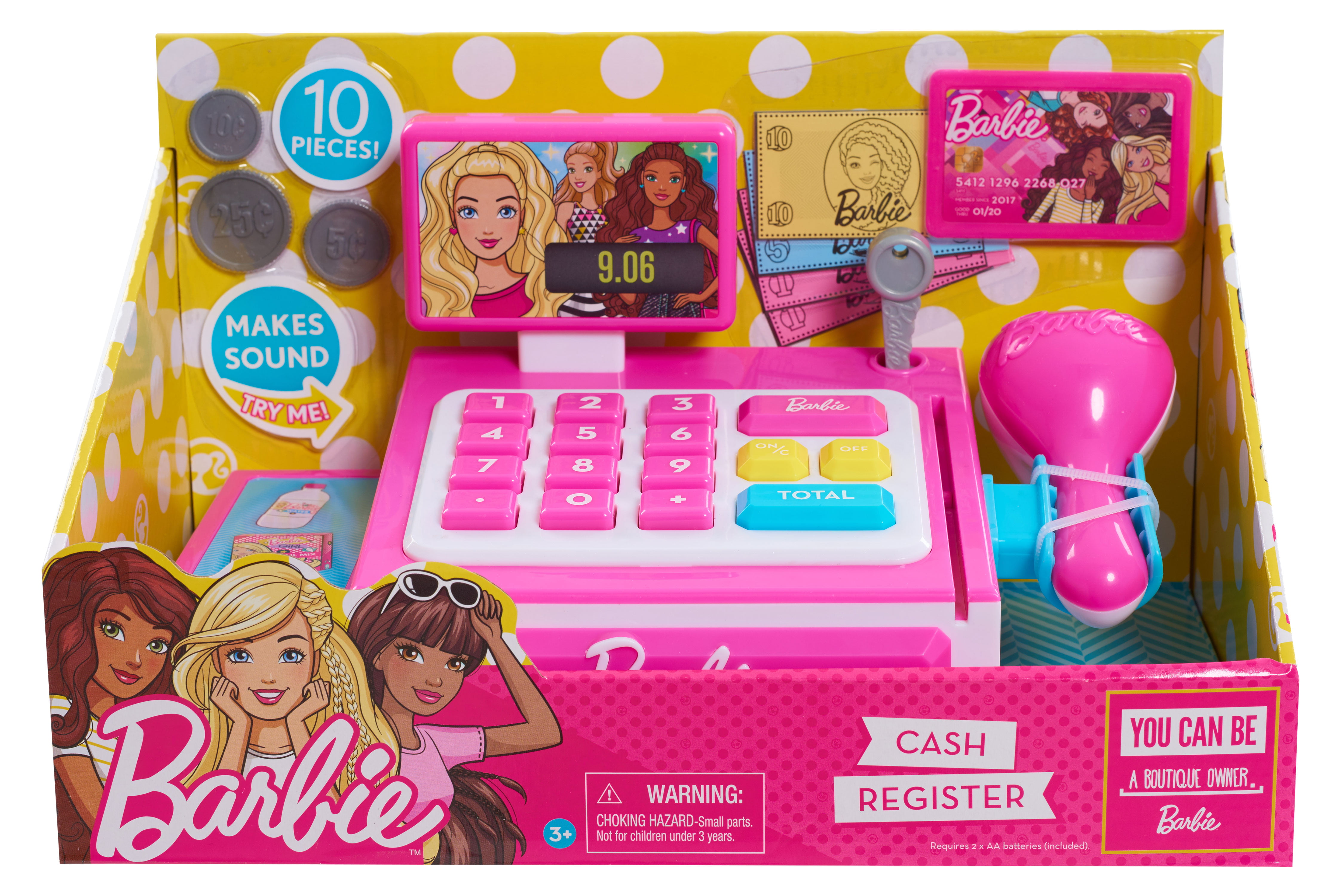 barbie shop with me cash register