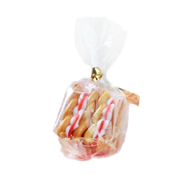 Paquete de 4 galletas en miniatura 1:12, juego de minicomida para casa de muñecas. Estilo 1