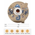 thumbnail image 6 of 13 Inch Round Placemats Set of 6, Vintage Seahorse Non Slip Heat Insulation PP Table Mats, Brown Nautical Anchor Bubbles Coastal Washable Place Mats for Kitchen Dining Party Table Decor, 6 of 7