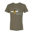 thumbnail image 2 of Wild Bobby, Be Fearless Buzzing Bee Pop Culture Mens Premium Tri Blend T-Shirt, Military Green, Medium, 2 of 3