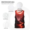 thumbnail image 3 of Sikiie Red Moon Lava Basketball Jersey Reversible Men's Mesh Athletic Sports Shirts Training Practice S-4XLX-Large, 3 of 6