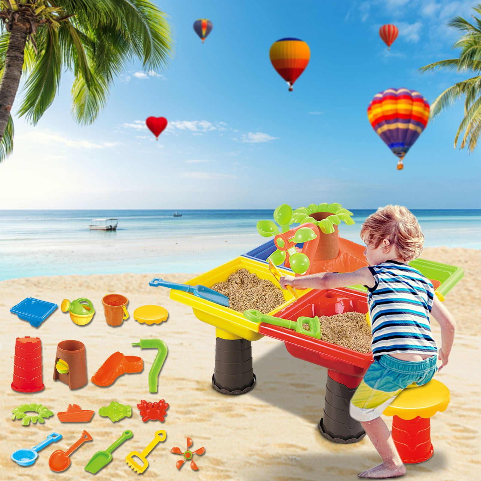 Sandbox Toys; Sand Toys 23pc Kids Beach Toys Set 