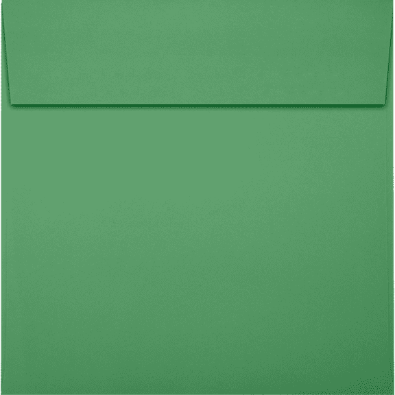 LUX Paper Square Invitation Peel & Press Envelopes, 80lb, 6 1/2 x 6 1/2, Holiday Green, 1000 Pack