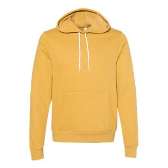 Unisex Sponge Fleece Hoodie, Heather Mustard - Large
