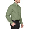 thumbnail image 2 of Men's Berlioni Long Sleeve Regular Fit Button Up Solid Dress Shirt, 2 of 5