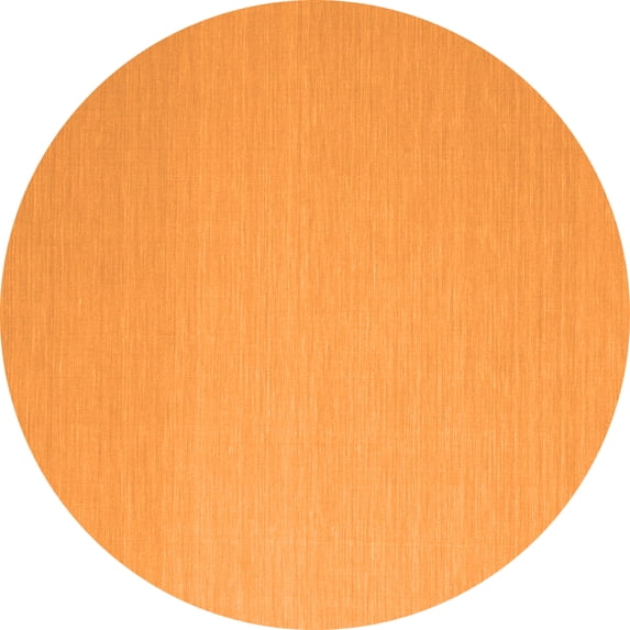 Ahgly Company Indoor Round Solid Orange Modern Area Rugs, 3' Round