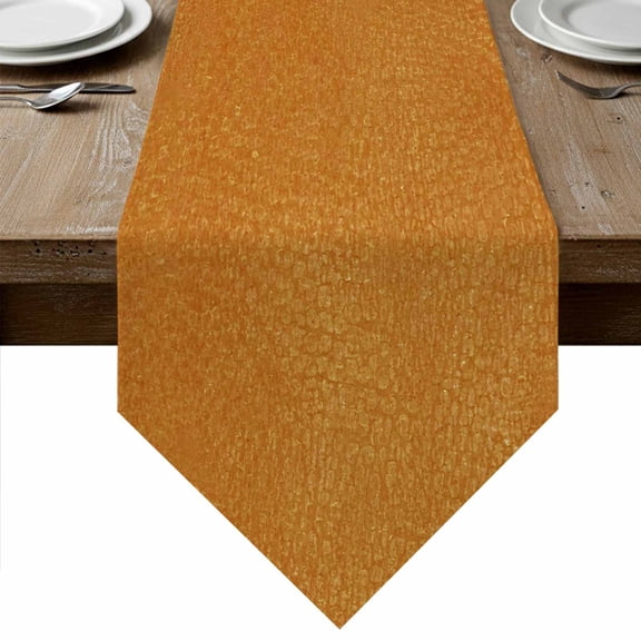 Pure Color Orange Table Runner Linen Burlap Table Runner 108 Inches Long Modern Minimalist Solid Color Dresser Scarves for Kitchen Island Coffee Dining Room Party Wedding Holiday Decoration 13"x108"
