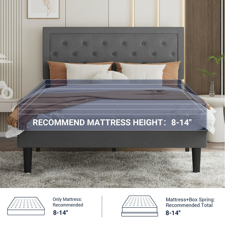 アリスページ Amazon.com: Allewie King Size LED Platform Bed Frame with