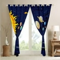 thumbnail image 4 of space 30%-50% Blackout curtains solar system curtains, outer space window curtains for teens universe themed bedroom curtains blue space galaxy starry sky curtains,2 panels 42"wx63"l, 4 of 5