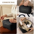 thumbnail image 5 of BEMS-Bolsa de cosméticos grande negra, bolsa de cosméticos de viaje con asa,, 5 of 5