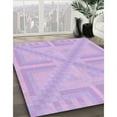 thumbnail image 3 of Ahgly Company Machine Washable Indoor Rectangle Transitional Heliotrope Purple Area Rugs, 6' x 9', 3 of 7