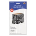 thumbnail image 2 of 2-Ply Packaged Metallic Black And Silver Table Skirt, 2 of 8