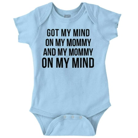

Funny Mommy on my Mind Hip Hop Romper Boys or Girls Infant Baby Brisco Brands 12M