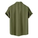 thumbnail image 3 of Blusa de camisa de manga corta con solapa de moda informal con patrón estampado para hombre Pompotops  oipoqjl46927, 3 of 5