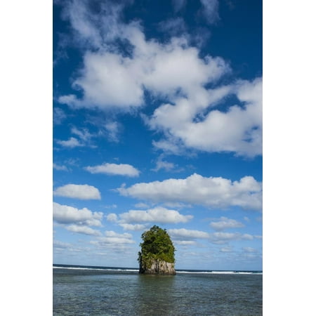 Coconut Point - Single Rock at Coconut Point in Tutuila Island, American Samoa, South Pacific Print Wall Art By Michael Runkel