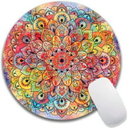 Mandala Mouse Pad, Beautiful Floral Mandala Mouse Pad Gaming Mouse Mat Waterproof Circular Small Round Mouse Pad